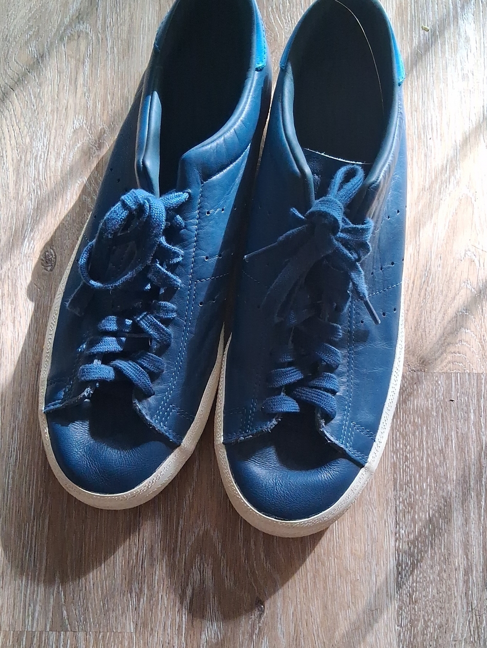 adidas Navy Leather Low-Top Sneakers